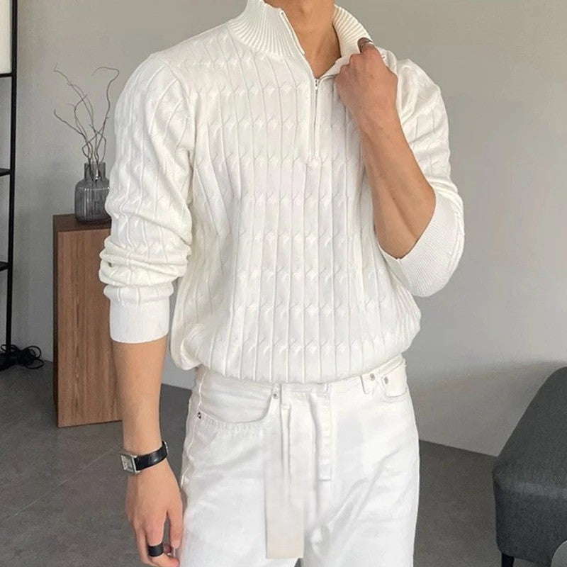 White Sweater with Zip