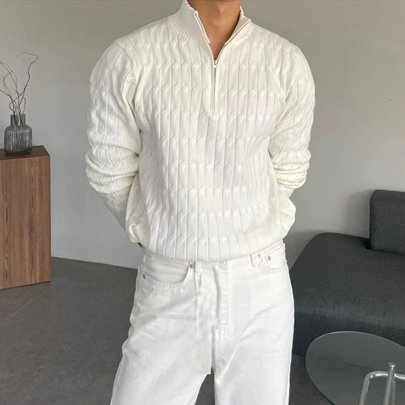 White Sweater with Zip
