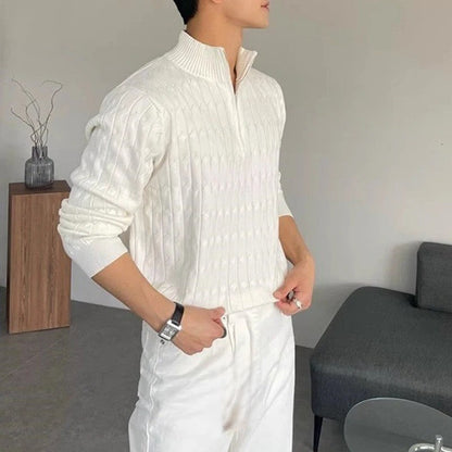 White Sweater with Zip