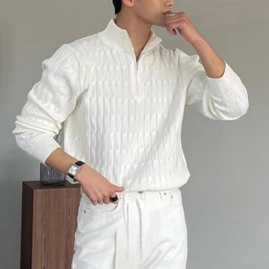 White Sweater with Zip